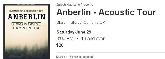 Anberlin Acoustic Tour Live at Hard Rock Live Las Vegas