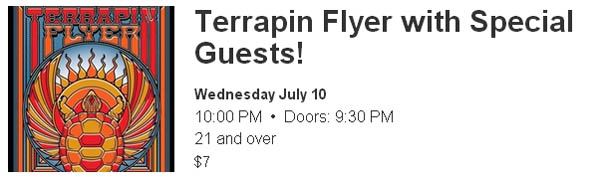 Terrapin Flyer at The Abbey Pub July 10