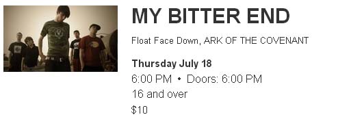 my bitter end at the loft poughkeepsie ticket